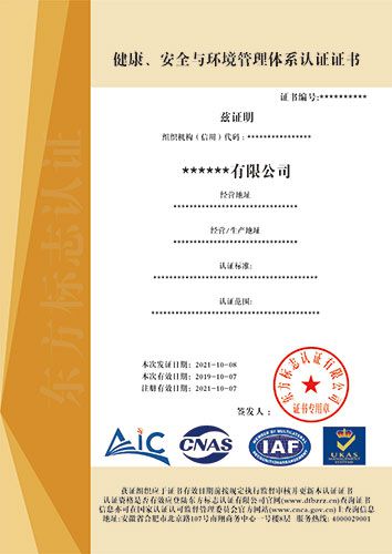 HSE健康、安全与环境管理体系认证